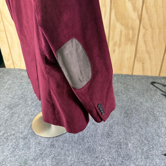 LAUREN Ralph Lauren Mens Corduroy Blazer Jacket Burgundy‎ 43S charm Class preppy - Picture 12 of 16